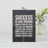 Succes Is Een Rechte Weg Kaart (Staand voorkant)
