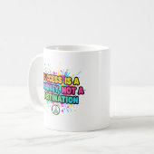 Succes is een Reis Motiverende Citaat Design Koffiemok (Voorkant links)