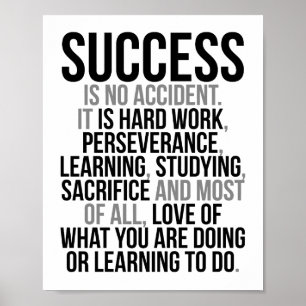 Succes is geen ongeval poster