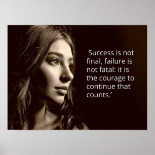Succes is geen slotcitaat poster