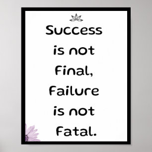Succes is niet definitief, falen is niet fataal, Q Poster