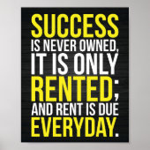 Succes is nooit eigendom poster (Voorkant)