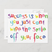 Succes is wanneer je briefkaart (Voorkant / Achterkant)