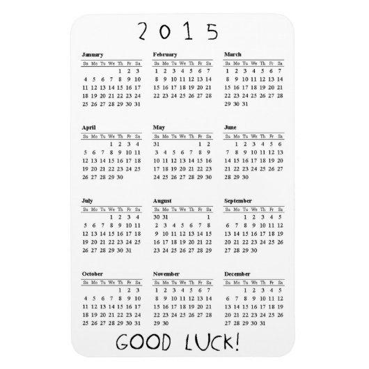 Succes Kalender 2015 Magneet (Verticaal)