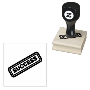 Succes Logo Houten Sepia Inkt Vintage Stijl Werk Rubberstempel