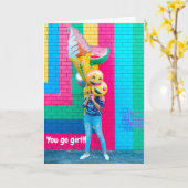 Succes Meid, Veel Succes! Kaart (Gele Bloem)