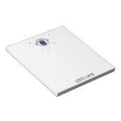 Succes met blauw oog talisman grieks boze oog notitieblok (Schuin)