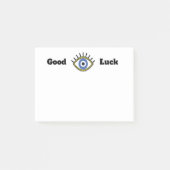 Succes met blauwe oog talisman post-it® notes (Voorkant)