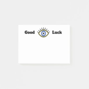 Succes met blauwe oog talisman post-it® notes