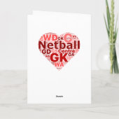Succes met de netball groet kaart (Achterkant)