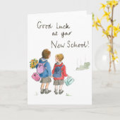 Succes met het starten van school kaart (Gele Bloem)