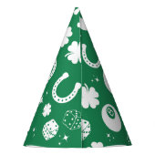 Succes met Hoefijzer Shamrock Feesthoedjes (Achterkant)