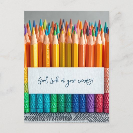 Succes met je schoolexamens briefkaart (Voorkant)