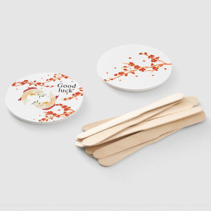 Succes met Koi Fish en Sakura Elegant Japans Handwaaier