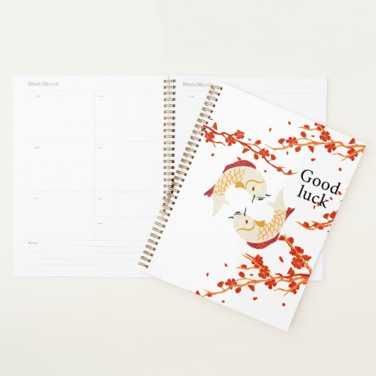 Succes met Koi Fish en Sakura | Elegant Japans Planner (Display)