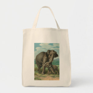 Succes met olifanten boekillustratie tote bag