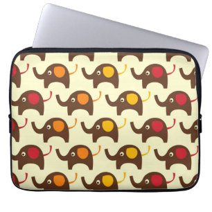 Succes met olifanten in kawaii schattig natuur pat laptop sleeve