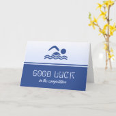 Succes met zwemblauw kaart (Gele Bloem)