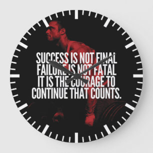 Succes, mislukking en moed. Workout Motivatie Grote Klok