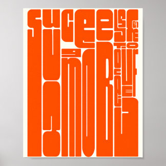 Succes & Moed Inspiratieposter – Krachtige Retro Poster