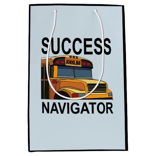 Succes Navigator School Bus Driver Medium Cadeauzakje (Voorkant)