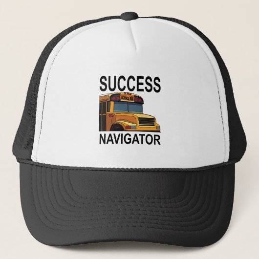 Succes Navigator School Bus Driver Trucker Pet (Voorkant)