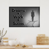 "Succes" Positief Poster voor wandkunst (Keuken)