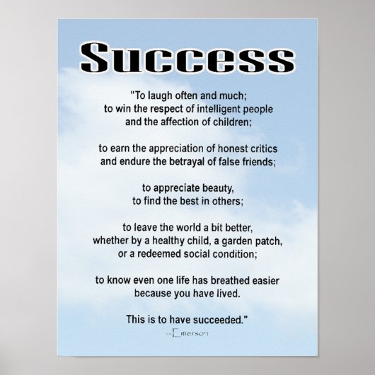 Succes Poster (Voorkant)