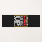 Succes Quote Nooit Opgeven Nooit Overgeven Yogamat (Voorkant (horizontaal))