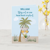 Succes Terug naar School Custom Name Funny Kaart (Gele Bloem)