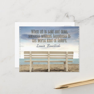 "Succes zonder geluk" Inspirerend Quote Briefkaart