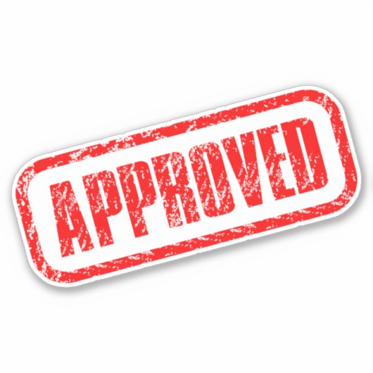 Succesgecertificeerd - officieel goedgekeurde stem sticker (Voorkant)