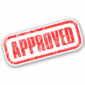 Succesgecertificeerd - officieel goedgekeurde stem sticker (Voorkant)