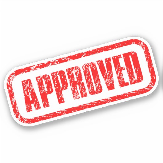 Succesgecertificeerd - officieel goedgekeurde stem sticker (Voorkant)