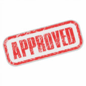 Succesgecertificeerd - officieel goedgekeurde stem sticker (Voorkant)