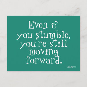 Succesinspiratie - Blauwgroen Motivatie Briefkaart