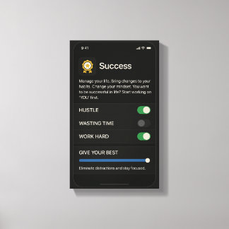 Succesinstellingen: Optimaliseer je leven Canvas Afdruk
