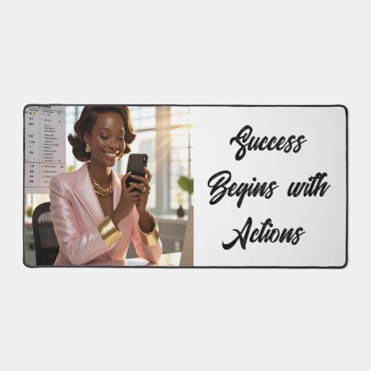 Success Begins with Actions... Deskmat Bureaumat (Voorkant)