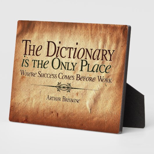 Success Comes Before Work Magnetic Postcard Fotoplaat (Zijkant)