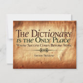 Success Comes Before Work Magnetic Postcard Magnetische Uitnodiging (Voorkant)