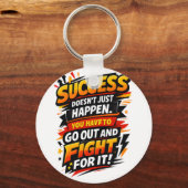 Success Fighter Quote Sleutelhanger (Voorkant)