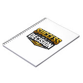 Success Gold Typography on Black Notitieboek (Linkerzijde)