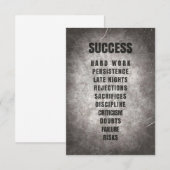 Success Hard Work Discipline Bedankkaart (Voorkant / Achterkant)
