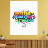 Success Is a Journey Motivational Quote Design Canvas Afdruk (Insitu (Woonkamer))