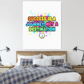 Success Is a Journey Motivational Quote Design Canvas Afdruk (Insitu (Slaapkamer))