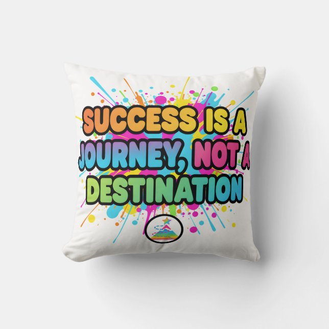 Success Is a Journey Motivational Quote Design Kussen (Voorkant)