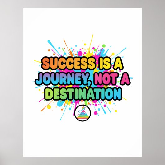 Success Is a Journey Motivational Quote Design Poster (Voorkant)
