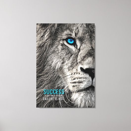 Success My Only Option Motivational Quote Canvas Afdruk (Voorkant)