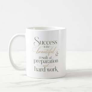 Succesvol Door Hard Werk Bevordering Felicitaties Koffiemok