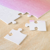 Succesvolle grafische roze Waterverf van Vrouw Typ Legpuzzel (Zijkant)